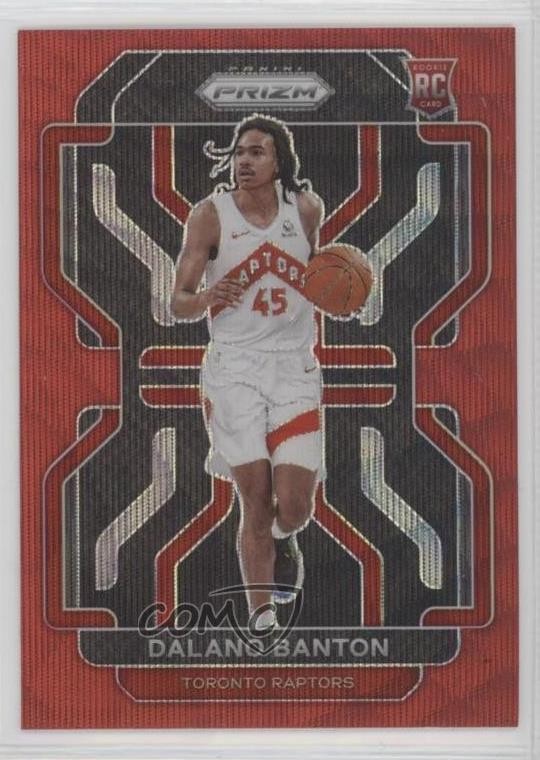 2021-22 Panini Prizm Ruby Wave Prizm Dalano Banton #328 13rw