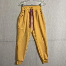 Figs Women’s Size XS/P Yellow 6942 Petite High Waisted Zamora Jogger Scrub Pants