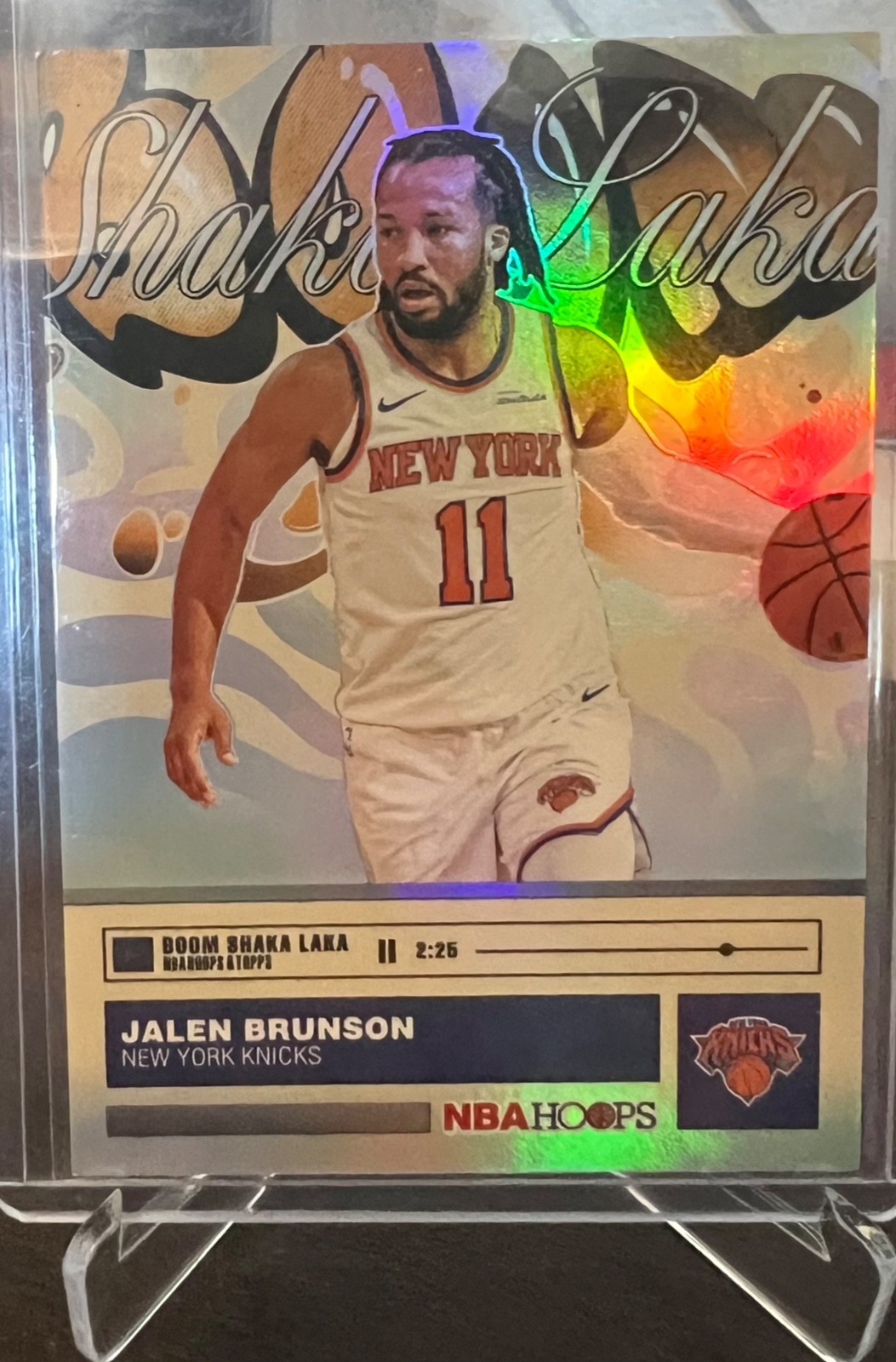Jalen Brunson — 2025-26 Topps NBA Hoops "Boom Shaka Laka" Insert, New York Knick