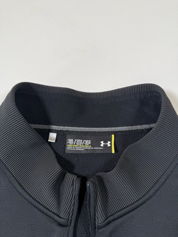 Chaqueta Under Armour Para Hombre 3XLT Alta Negra 1/4 Cremallera Olympia Fields Country Club Foto 3 de 4