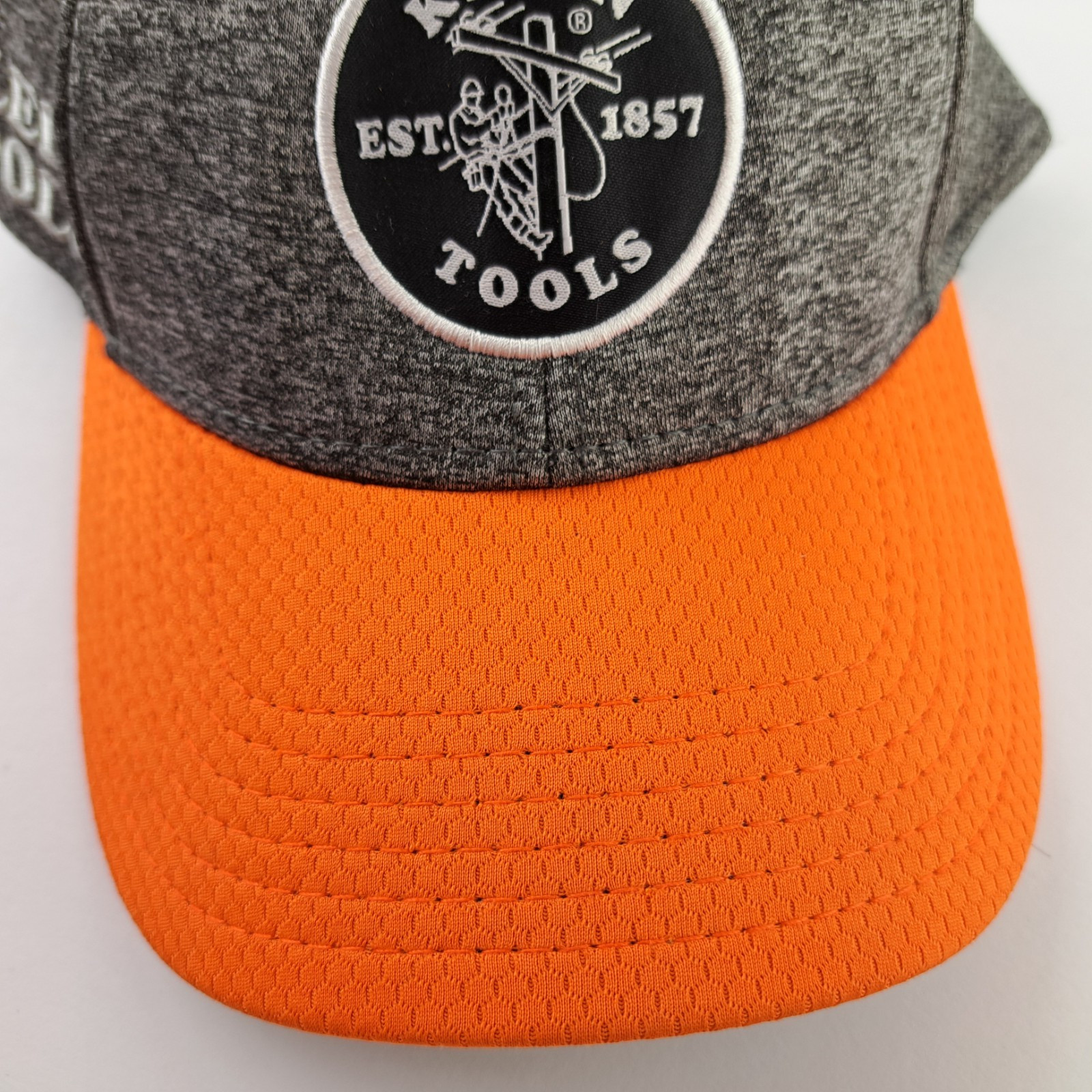 Klein Tools Hat Adjustable StrapBack Gray Orange … - image 3