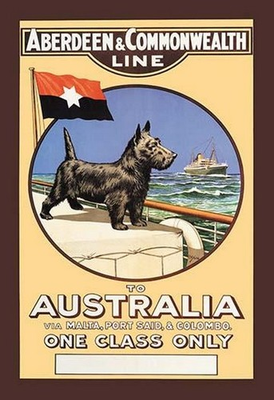 #ad Aberdeen and Commonwealth Cruise Line to Australia Poster Print $285.99