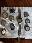 Vintage 11x Mens Watches - 10xMechanical,(Timex, Carvel,Chateau,Burso..) Repair