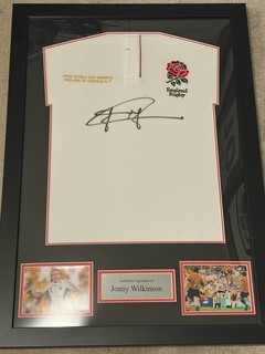 England Rugby Shirt Display Signed Jonny Wilkinson 2003 World Cup Winners