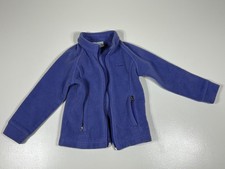 Columbia Fleece Jacket Girls 4T Purple Full Zip Outdoor Zipper Missing Warm Cute