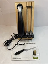 Cuisinart CEK-40 Electric Knife With 2 Blades And Butcherblock Holder Kitchen