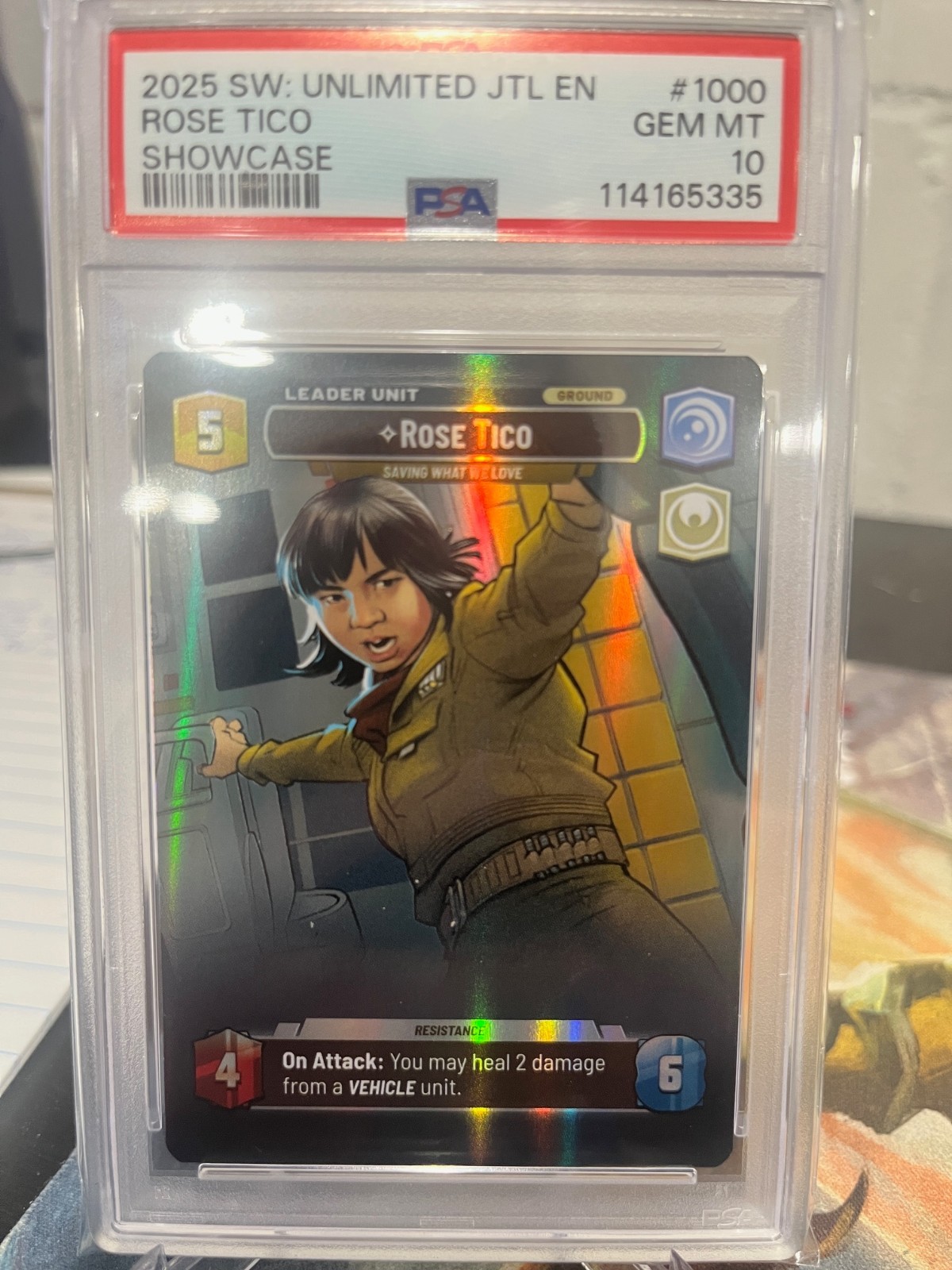 Star Wars Unlimited (JTL) - Rose Tico: Saving What We Love Showcase PSA 10