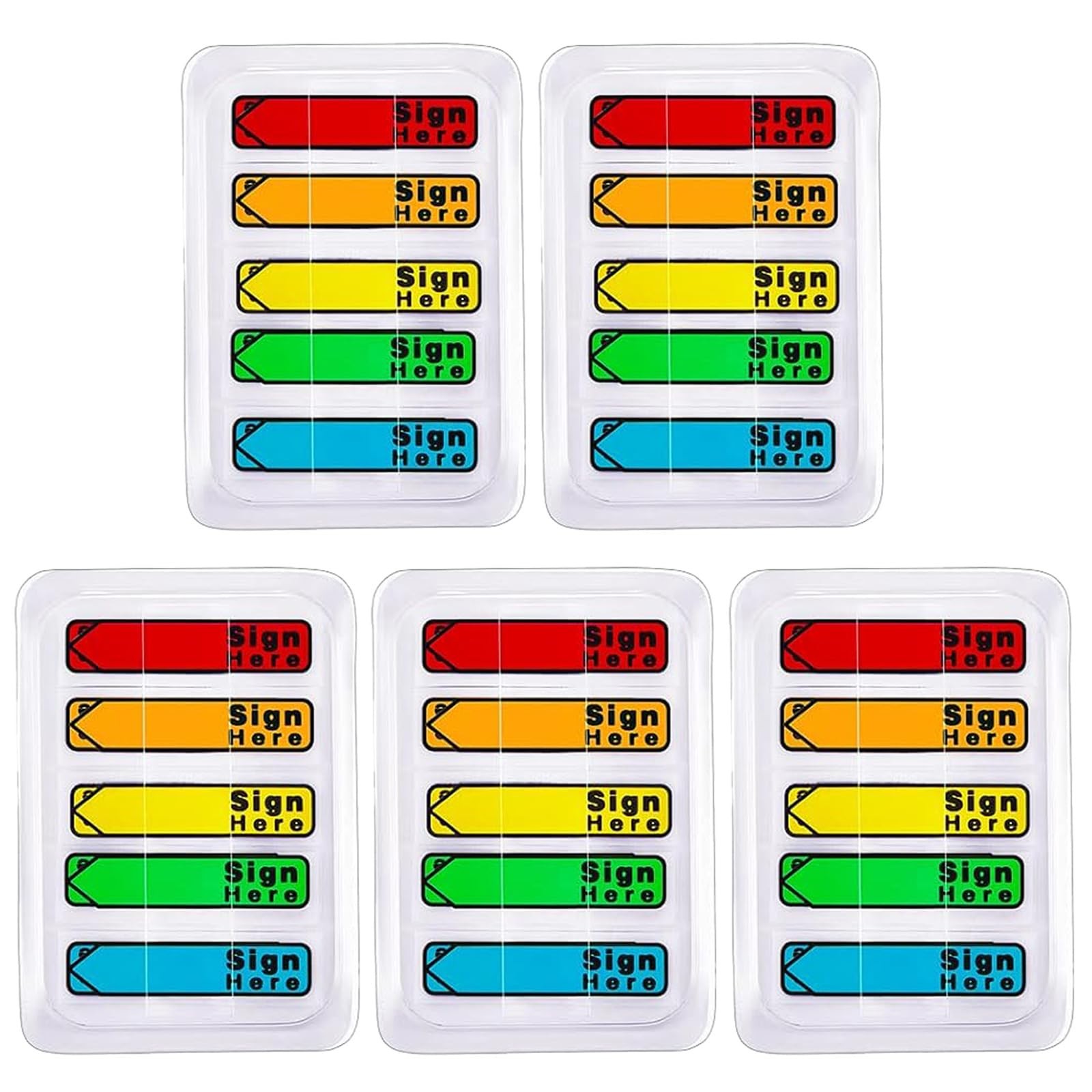 500 Pcs Sign Here Sticky Tabs, Multicolor Signature Page 500pcs,