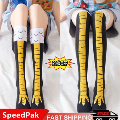 MARKENLOS Funny Socks Chicken Leg Animal Legs Knee Fitness Novelty Men Women M0 Xmas I4M7