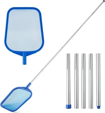 Pool Skimmer Net with Adjustable Telescopic Pole 23-60") for Pools, Tubs, Spas