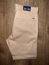 Image of Tommy Hilfiger Mens Austin Slim Tapered Beige Chino Trousers W32 L32 BNWT £125