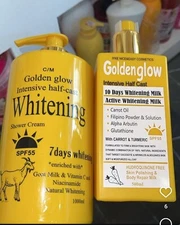 2 in 1Golden Glow Active Intensive Goat Milk Lightening Shower Cream , Body Milk