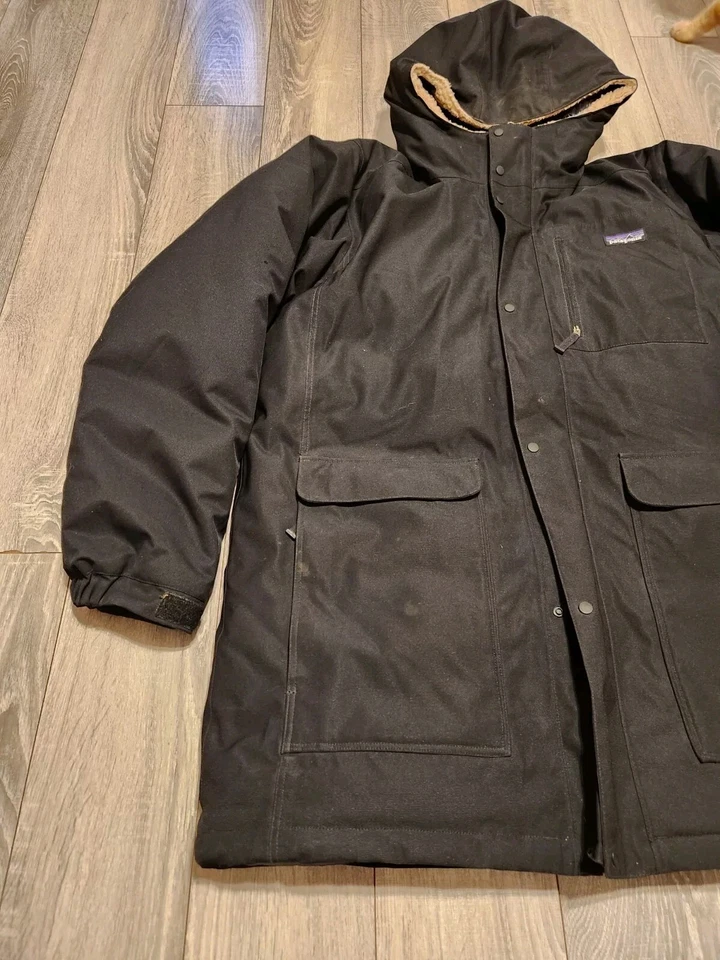 RARA Chaqueta Patagonia Down Parka Puffer Negra Para Hombre Grande Maniitok Expedition Foto 2 de 4