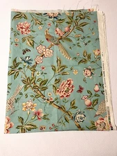 Lee Jofa "PALACE GARDEN" Chinoiserie Birds & Floral Drapery Fabric ~2 yards