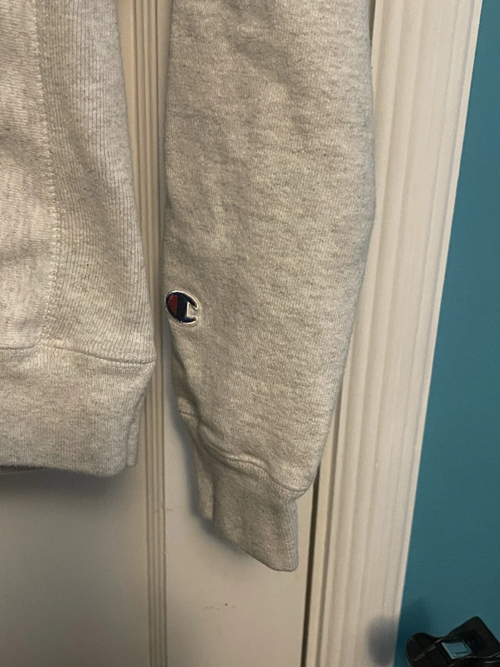 Champion Sudadera Gris Tejido Inverso Sudadera con Capucha con Bolsillo Canguro Niños Talla Pequeña Foto 4 de 4