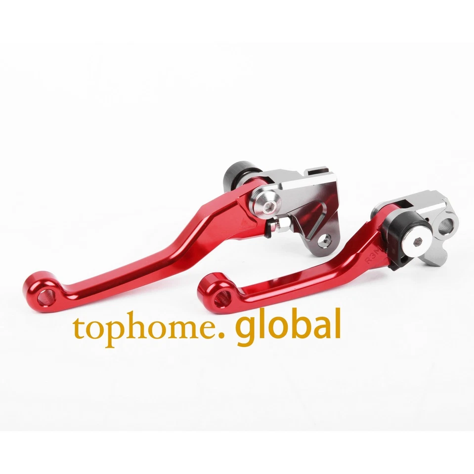 CNC Pivot Clutch Brake Levers For Honda CR125R CR250R 1992-2003 Red Pair T6061 Foto 3 de 4