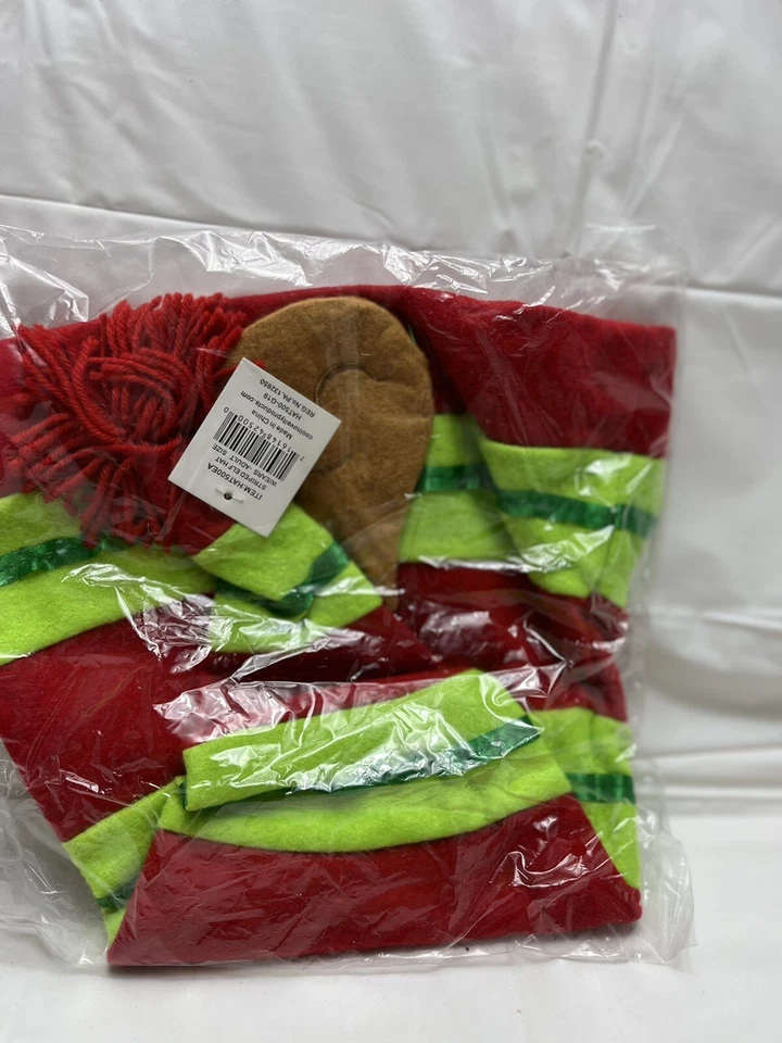 SOMBRERO ELFO CON OREJAS RAYAS CON ACENTO SATINADO RAYAS AYUDANTE DE SANTA NAVIDAD Foto 4 de 4