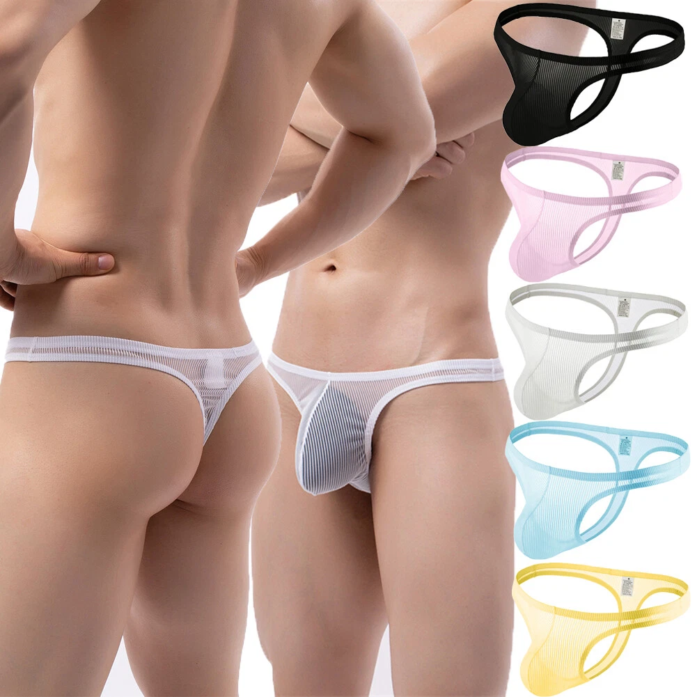 Homme sous V tement Transparent Dos en T G String Culottes Sexy String Lingeri