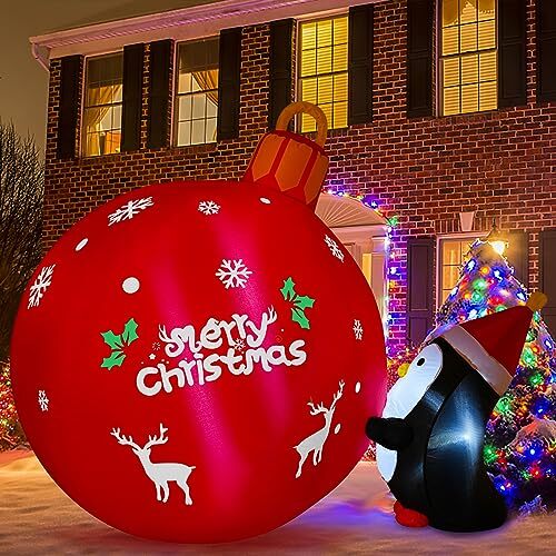 4FT Christmas Inflatables Outdoor Decorations Inflatable 4FT Christmas Bell