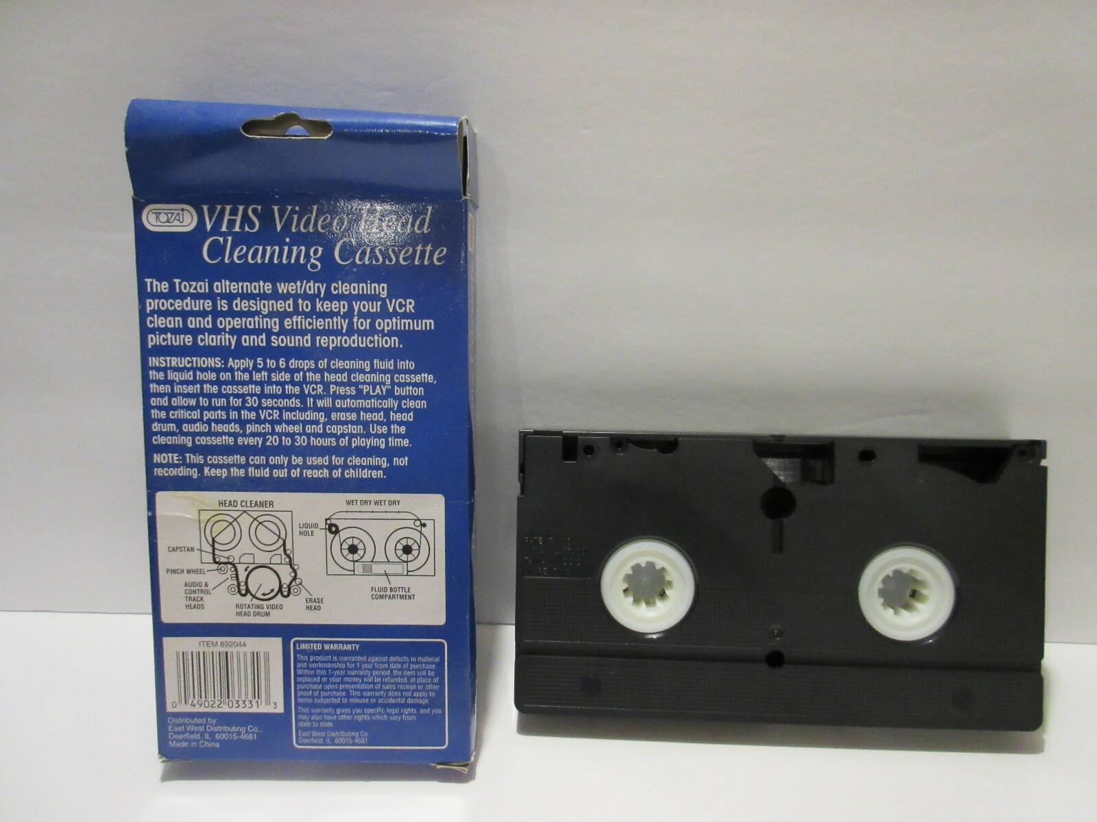 VHS Video Head Cleaning Cassette Wet/Dry Type and Cleaning Fluid eBay