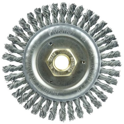 Weiler 13232 Roughneck Jr. 4-1/2'' Stringer Bead Wire Wheel, .020'' Steel (5 Pack)