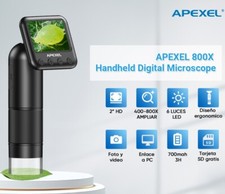 APEXEL Pocket Handheld Digital Microscope with Slide 800X Mini Microscope Camera