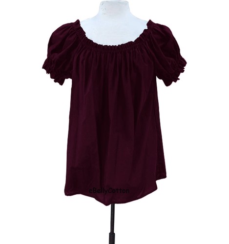 Chemise Blouse Cotton Gauze Peasant Shirt Renaissance Costume Halloween medieval - Picture 76 of 115