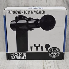 Home Essentials Percussion Body Massager Massage Device Spa 4 Speeds Black