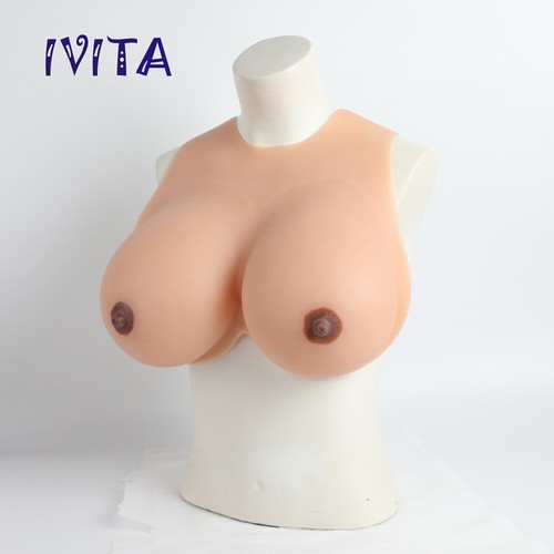 IVITA Silicone Breast Forms Drag Queen GG Cup Big Boobs Bras Enhancer - Picture 2 of 12