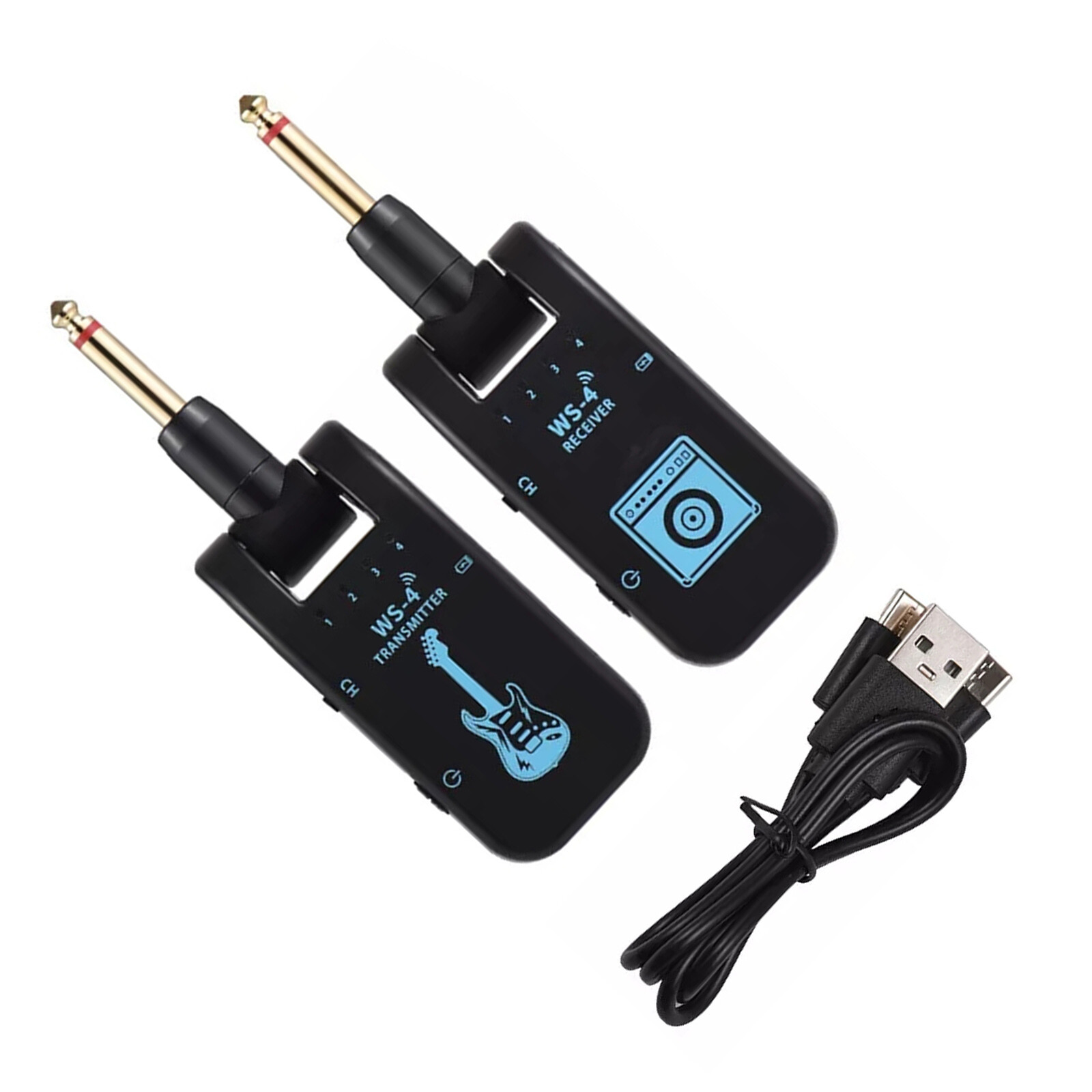 8 Channels 2.4G Wireless Guitar Rechargeable Transmitter And Receiver