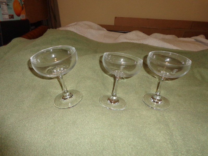 set of 3 champagne glasses with fireball whisky f on them