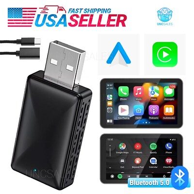 #ad #ad 2 in 1 Carplay Wireless Adapter Android Auto Plug Play Connect USB Dongle $22.98