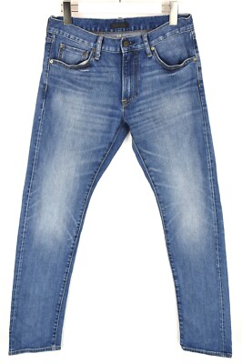UNIQLO Jeans Men's W31 Slim Fit Whiskers Fade Effect Zip Fly