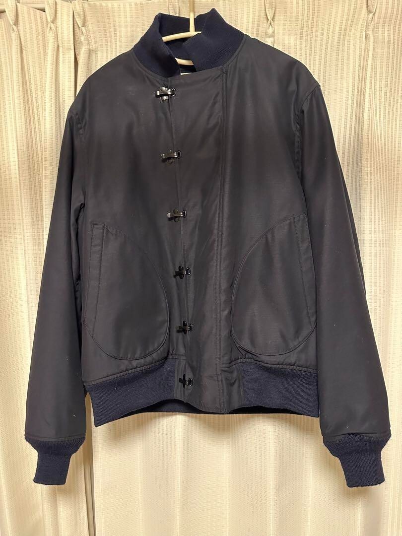 BUZZ RICKSON'S U.S.NAVY DECK HOOK JACKET Navy Rayon/Cotton BUZZ RICKSON'S U.S.NAVY DECK HOOK JACKET Navy Rayon/Cotton