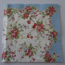 Ideale Casa Gamma 20 Tovaglioli Bleached Summer Blossom Nozze Battesimo 33x33cm