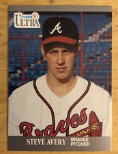 1991 Fleer Ultra Steve Avery Rookie Baseball Card #1 Braves Pitcher High-Grade. rookie card picture