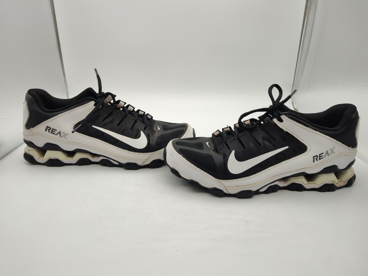nike reax 8 tr black white