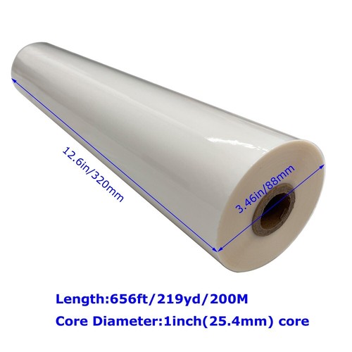1 Rolls 12.6in x 656ft Bopp Glossy Laminating Films Paper PVC/PET aluminum Sheet - Picture 1 of 5
