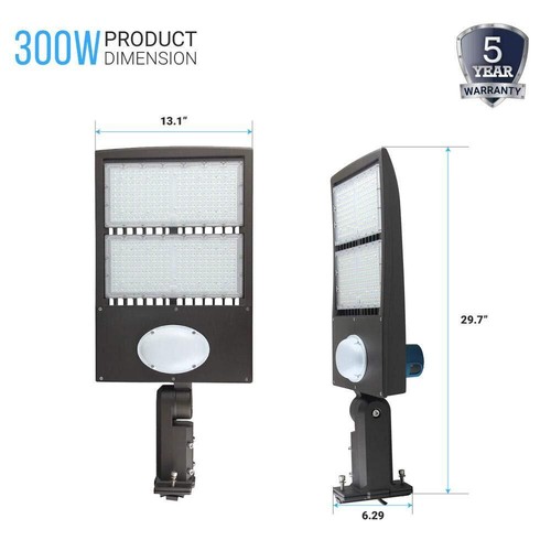 LED Parking Lot Light 150W/300W, Photocell, 5700K, IP65 for Pole Lights, Street - Picture 12 of 19