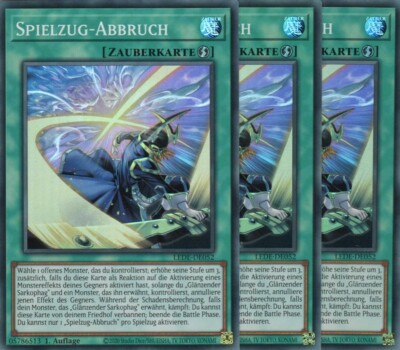 yugioh 3x turn demolition LEDE-EN052 SUPER 1ST EDITION GERMAN