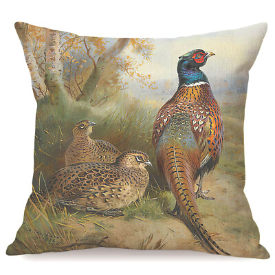 Kissenbezug Canvas-Stoff Realismus Archibald Thorburn Fasane Fasan