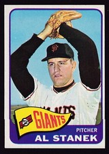 1965 TOPPS AL STANEK CARD NO:302 NEAR MINT CONDITION