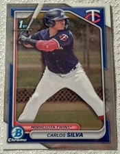 Carlos Silva 2024 Bowman Chrome Baseball 1st RC #BCP-120 Rookie Twins