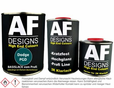 Dodge PGD Dark Green Perl 1,25L Basislack Klarlack Härter Autolack spritzfertig