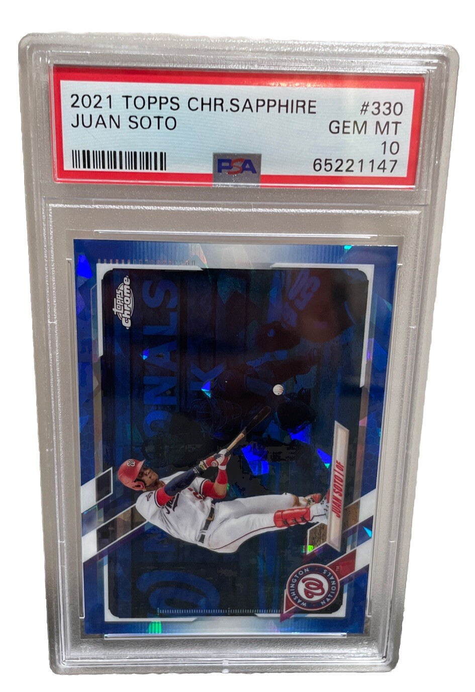 2021 Topps Chrome Sapphire Juan Soto #330 PSA 10 Gem Mint
