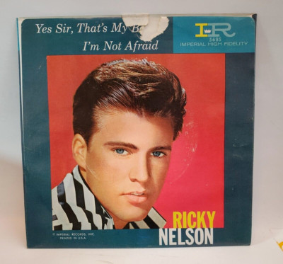 Rick Nelson I'M NOT AFRAID (ROCK N ROLL 45/PS) #5685 PLAYS VG++ NO NOISE!