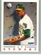 1991 Fleer Pro-Visions Insert Dave Stewart ***Card 4 #** Oakland A's ** Gradable