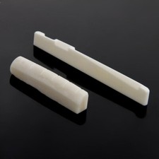 Fresh Buffalo Bone Bridge Saddle And Slotted Nut For 6 String Acoustic Guita XW