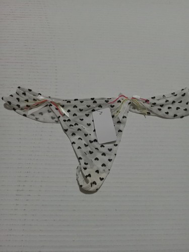 Damen Tangas Höschen Unterwäsche Größe L 3 Stück Farbe weiß und schwarz mit Herzen - Bild 5 von 6