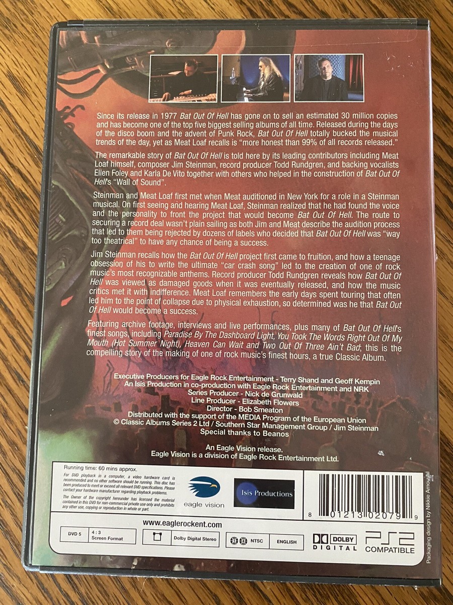Meat Loaf Bat Out Of Hell (DVD) Classic Albums Documentary